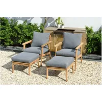 Rhodes Outdoor 4-Piece Seating Set in Natural by International Home Miami