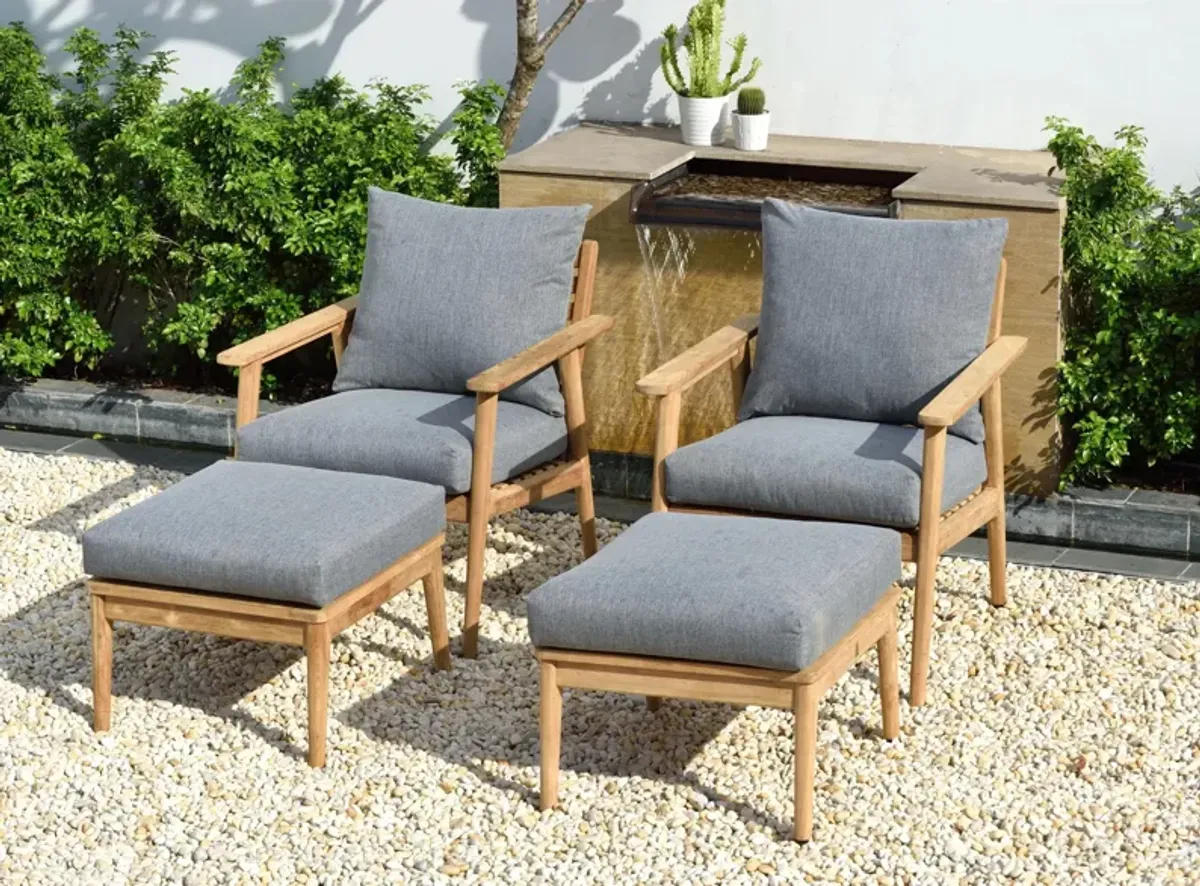 Rhodes Outdoor 4-Piece Seating Set in Natural by International Home Miami