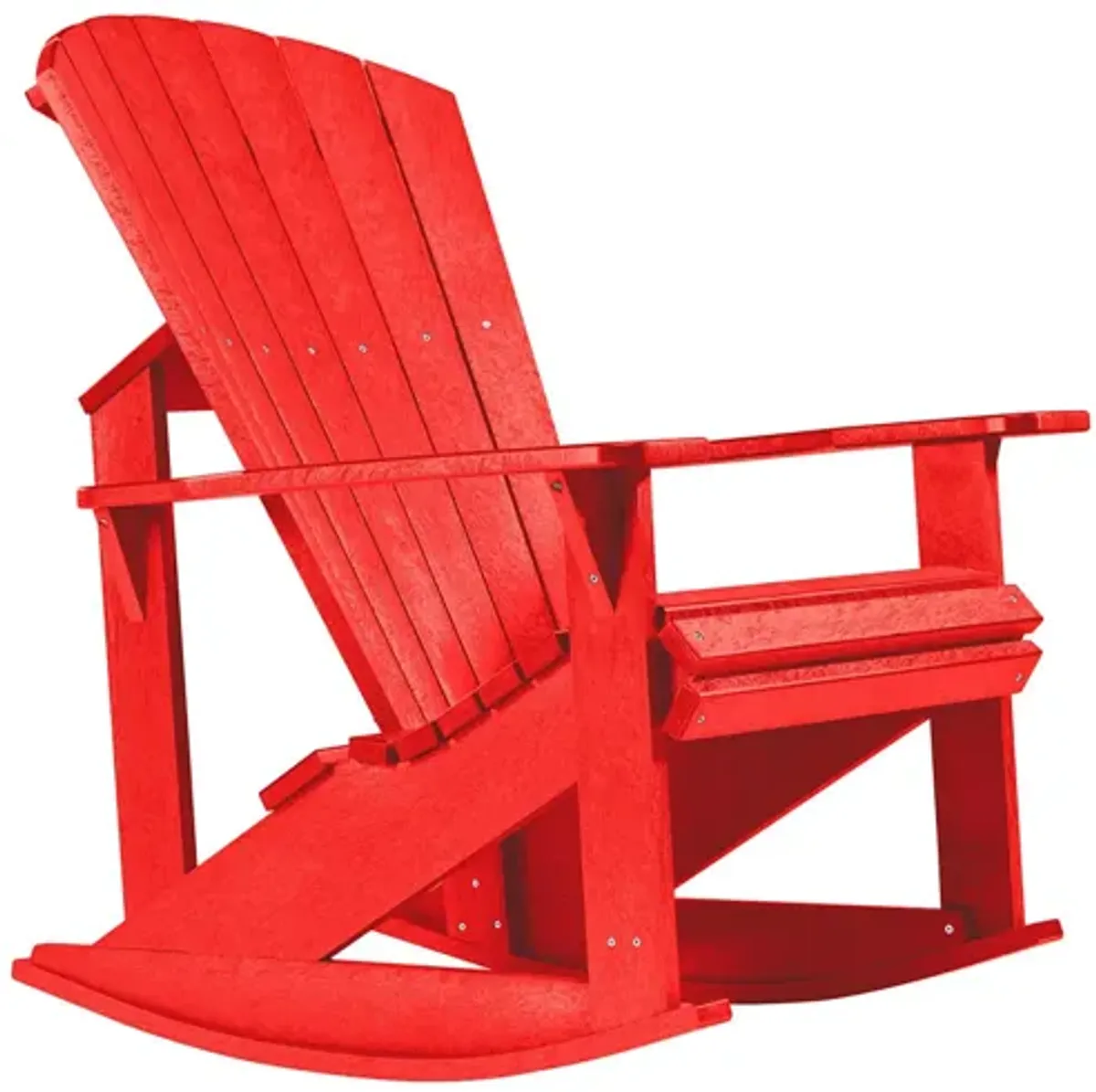 Generation Recycled Outdoor Adirondack Rocker in Red by C.R. Plastic Products