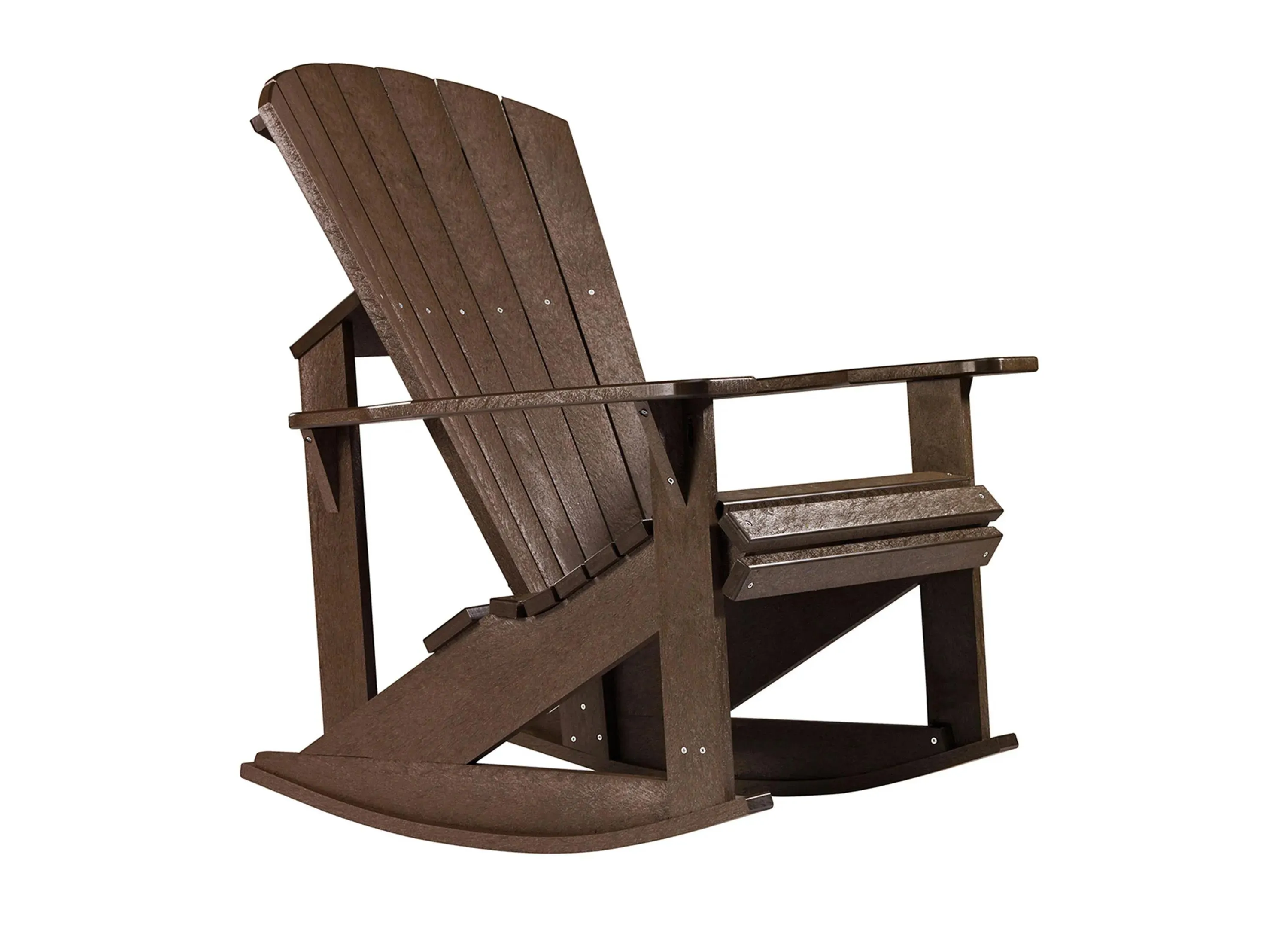 Generation Recycled Outdoor Adirondack Rocker in Chocolate by C.R. Plastic Products