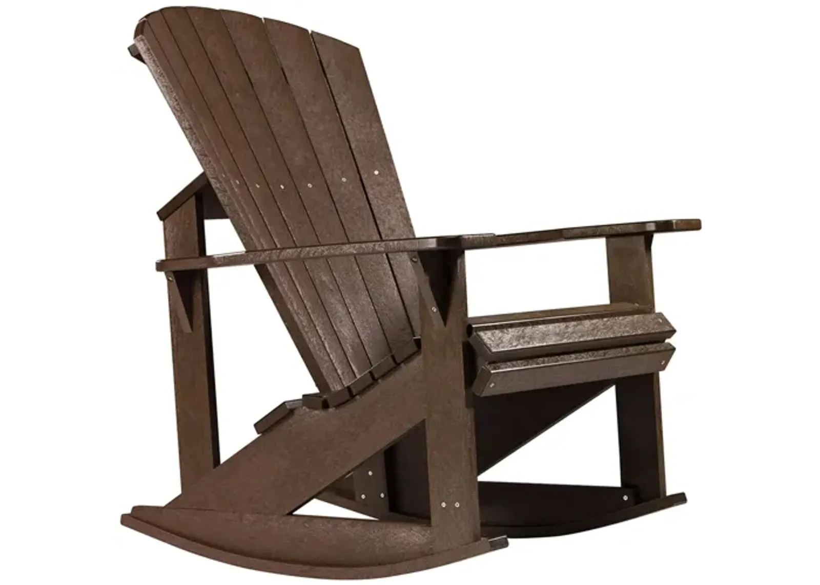 Generation Recycled Outdoor Adirondack Rocker in Chocolate by C.R. Plastic Products