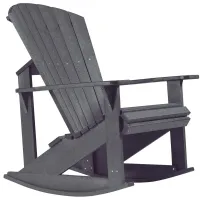 Generation Recycled Outdoor Adirondack Rocker in Slate Gray by C.R. Plastic Products