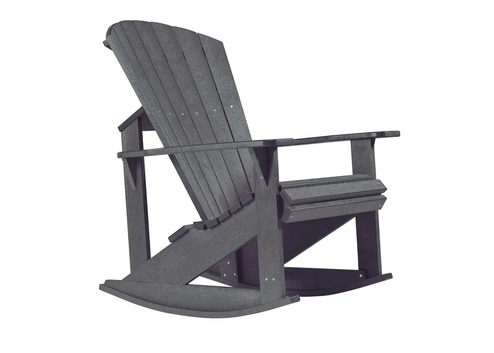 Generation Recycled Outdoor Adirondack Rocker in Slate Gray by C.R. Plastic Products