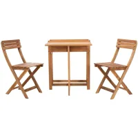Welch 3-pc... Outdoor Cabinet Dining Set in Charcoal by Safavieh