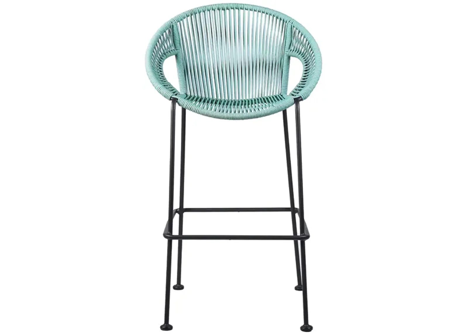 Acapulco 30" Indoor Outdoor Steel Bar Stool in Blue by Armen Living