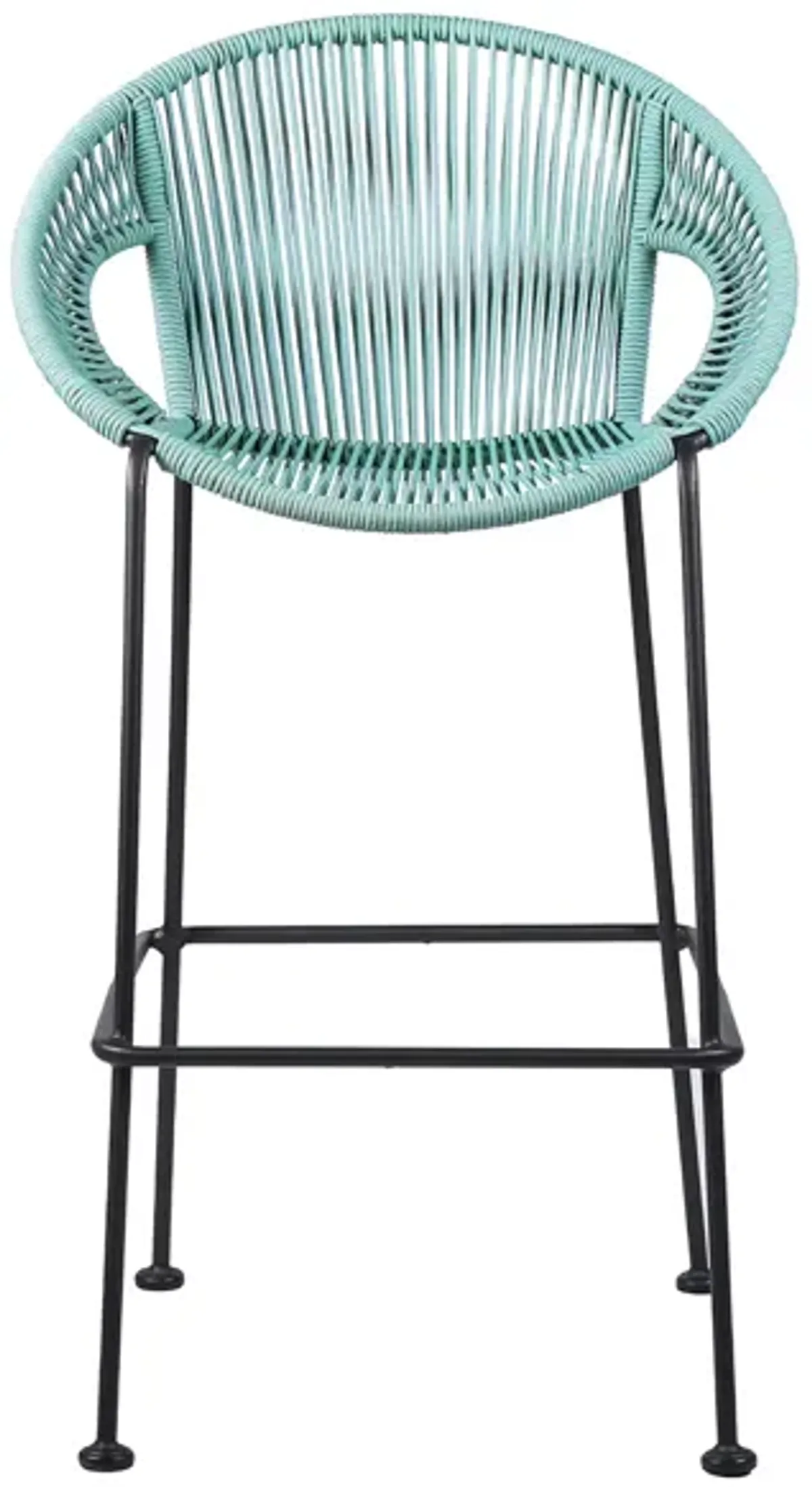 Acapulco 30" Indoor Outdoor Steel Bar Stool in Blue by Armen Living