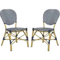 Europa Outdoor French Bistro Side Chair - Set of 2 in Petal by Safavieh