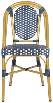 Helga Outdoor French Stackable Bistro Chair - Set of 2 in Aruba by Safavieh