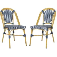 Helga Outdoor French Stackable Bistro Chair - Set of 2 in Aruba by Safavieh