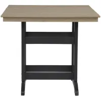 Fairen Trail Outdoor Square Counter Table in Black & Driftwood by Ashley Express
