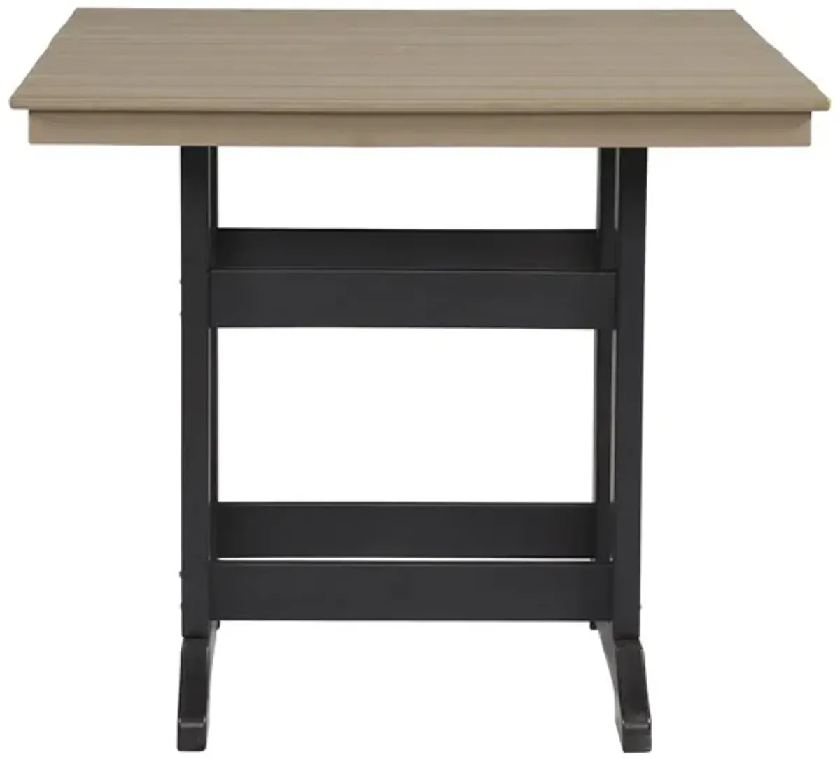 Fairen Trail Outdoor Square Counter Table in Black & Driftwood by Ashley Express