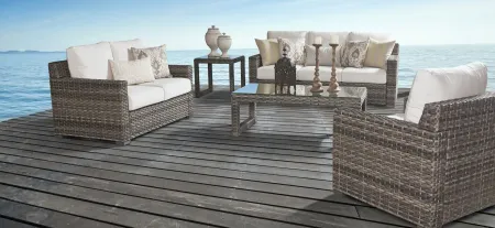 New Java Outdoor Coffee Table in Sandstone by South Sea Outdoor Living