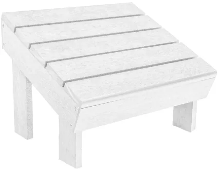 Generation Recycled Outdoor Modern Adirondack Footstool in White by C.R. Plastic Products