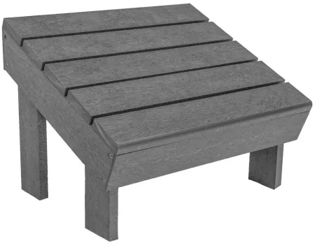 Generation Recycled Outdoor Modern Adirondack Footstool in Natural by C.R. Plastic Products
