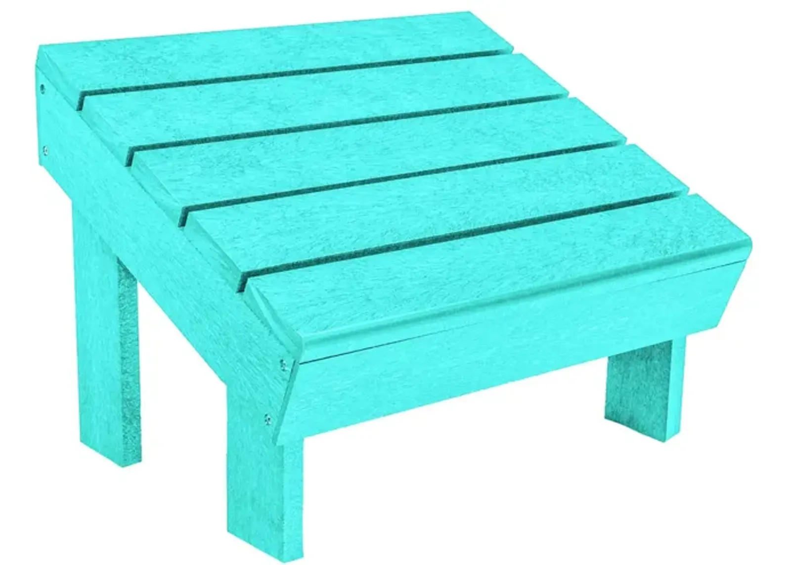 Generation Recycled Outdoor Modern Adirondack Footstool in Turquoise by C.R. Plastic Products