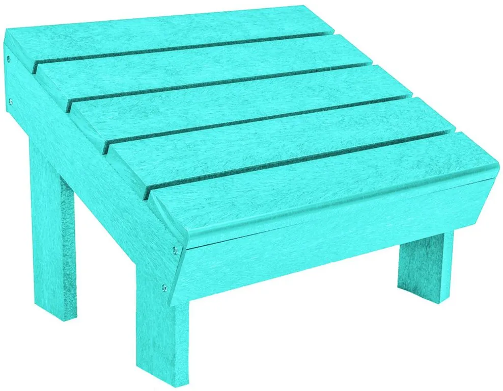 Generation Recycled Outdoor Modern Adirondack Footstool in Gray by C.R. Plastic Products