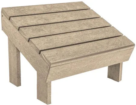 Generation Recycled Outdoor Modern Adirondack Footstool in Beige by C.R. Plastic Products