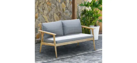 Rhodes Outdoor Sofa in Brushed White by International Home Miami