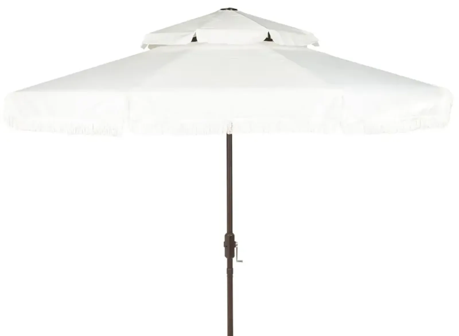 Brentwood Fringe 9Ft Double Top Crank Umbrella