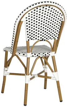 Montez Outdoor French Bistro Side Chair - Set of 2 in Flax by Safavieh