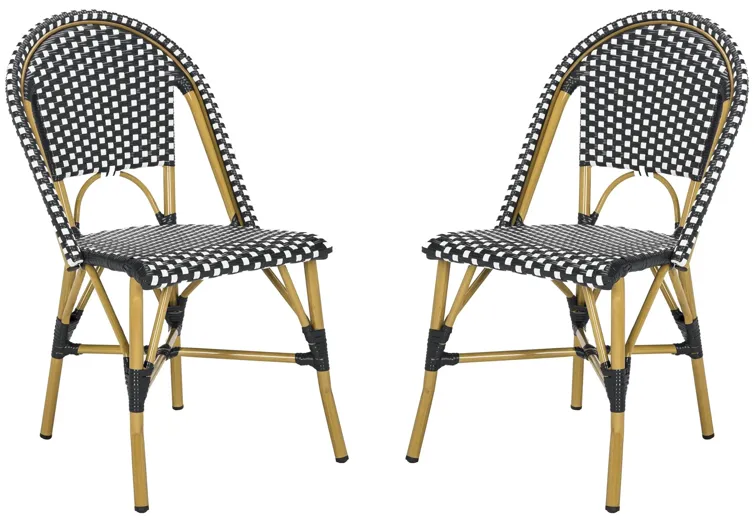 Montez Outdoor French Bistro Side Chair - Set of 2 in Iris by Safavieh