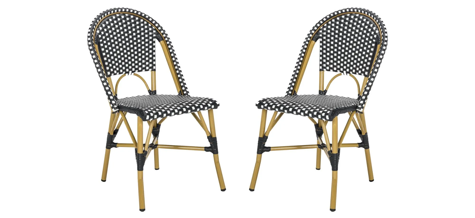 Montez Outdoor French Bistro Side Chair - Set of 2 in Iris by Safavieh