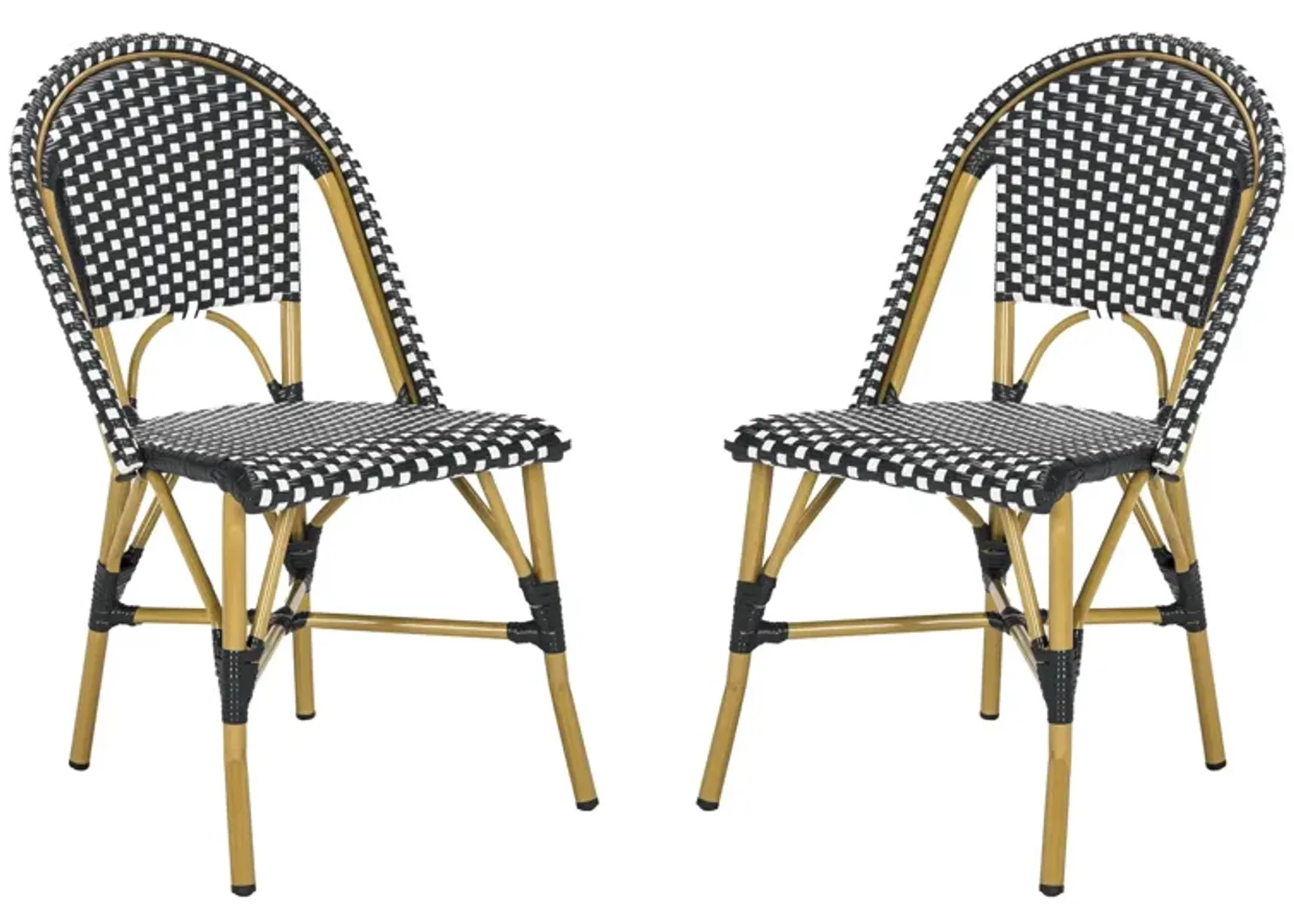 Montez Outdoor French Bistro Side Chair - Set of 2 in Iris by Safavieh