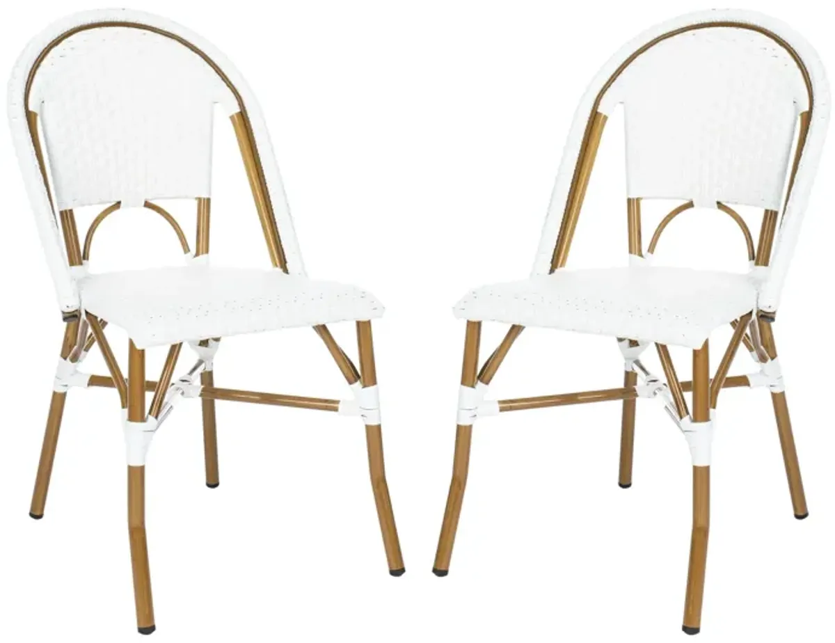 Montez Outdoor French Bistro Side Chair - Set of 2