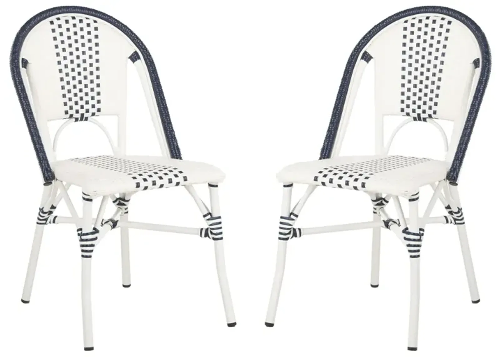 Lorma Outdoor Stackable Chair: Set of 2 in Aruba Blue by Safavieh