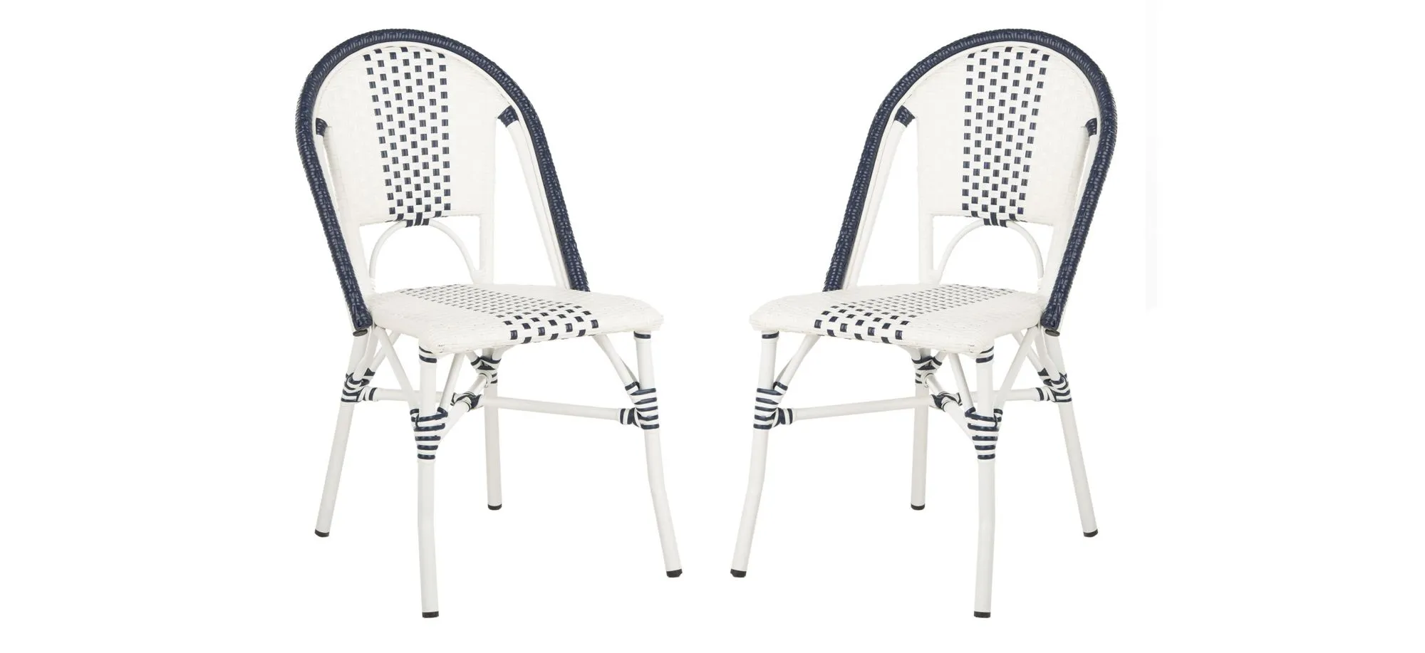 Lorma Outdoor Stackable Chair: Set of 2 in Aruba Blue by Safavieh