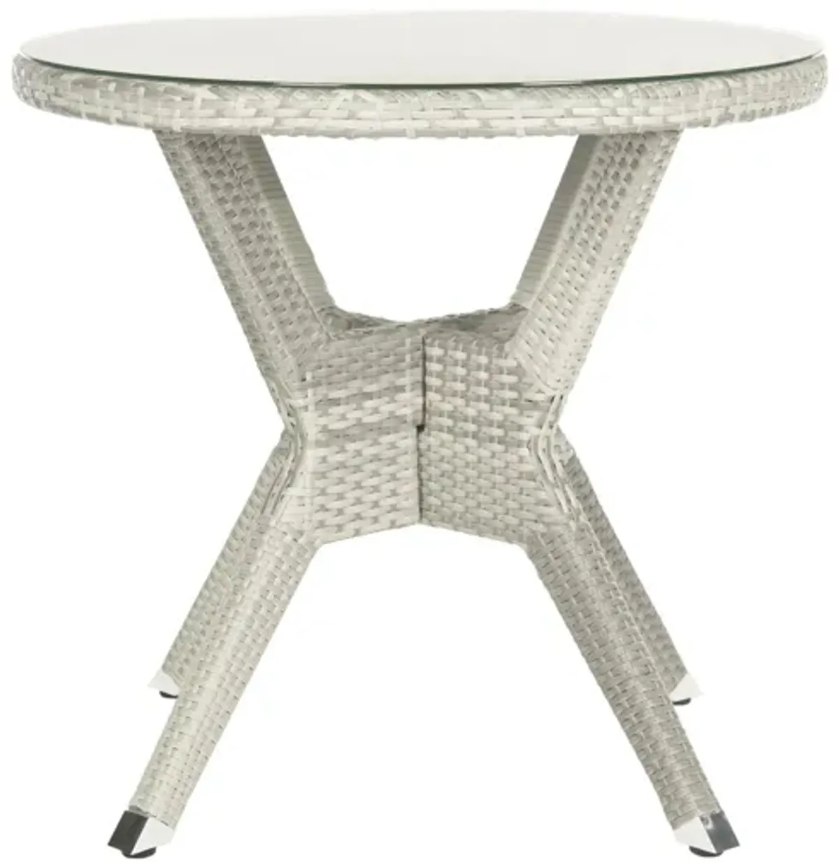 Deven Outdoor Round Dining Table in Granite by Safavieh