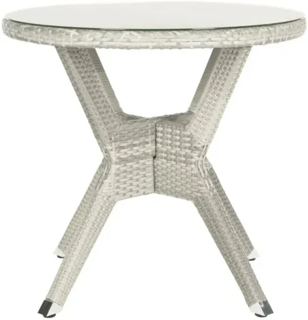 Deven Outdoor Round Dining Table in Granite by Safavieh