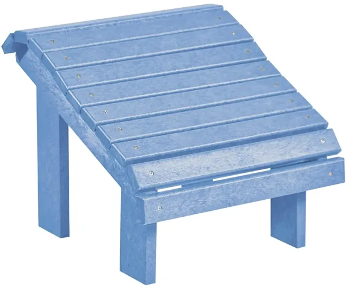 Generation Recycled Outdoor Premium Adirondack Footstool in Sky Blue by C.R. Plastic Products