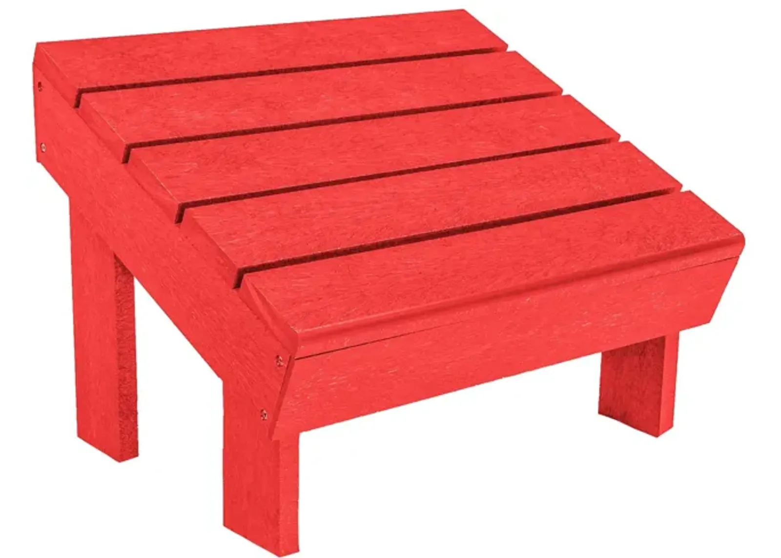 Generation Recycled Outdoor Modern Adirondack Footstool in Red by C.R. Plastic Products