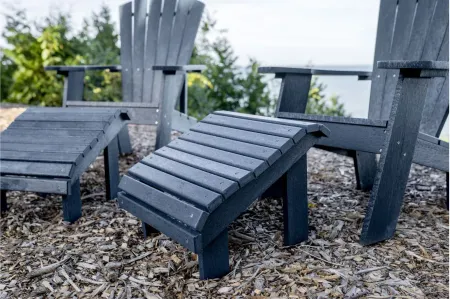 Generation Recycled Outdoor Premium Adirondack Footstool in Navy by C.R. Plastic Products