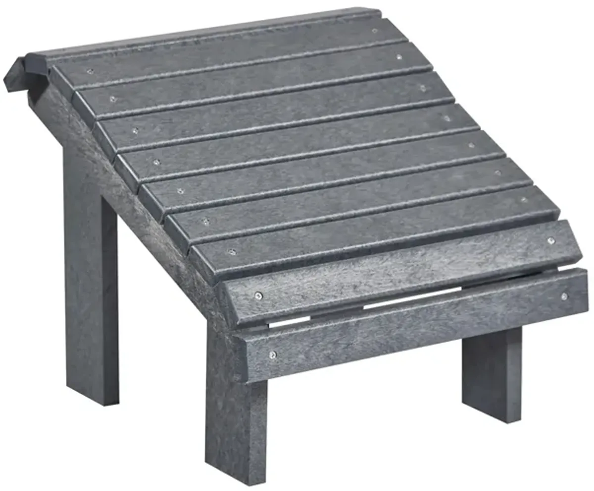 Generation Recycled Outdoor Premium Adirondack Footstool in Slate Gray by C.R. Plastic Products