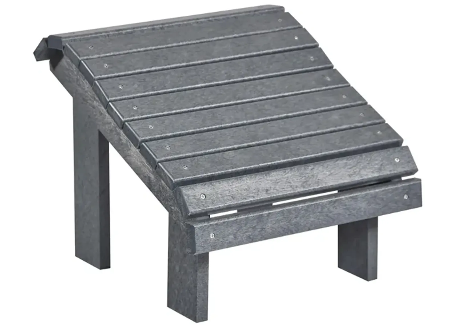 Generation Recycled Outdoor Premium Adirondack Footstool in Slate Gray by C.R. Plastic Products