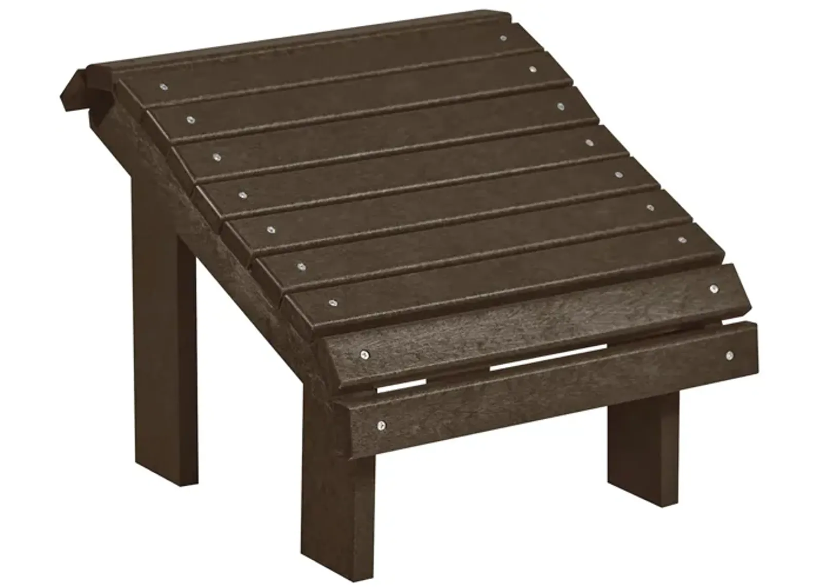 Generation Recycled Outdoor Premium Adirondack Footstool in Chocolate by C.R. Plastic Products