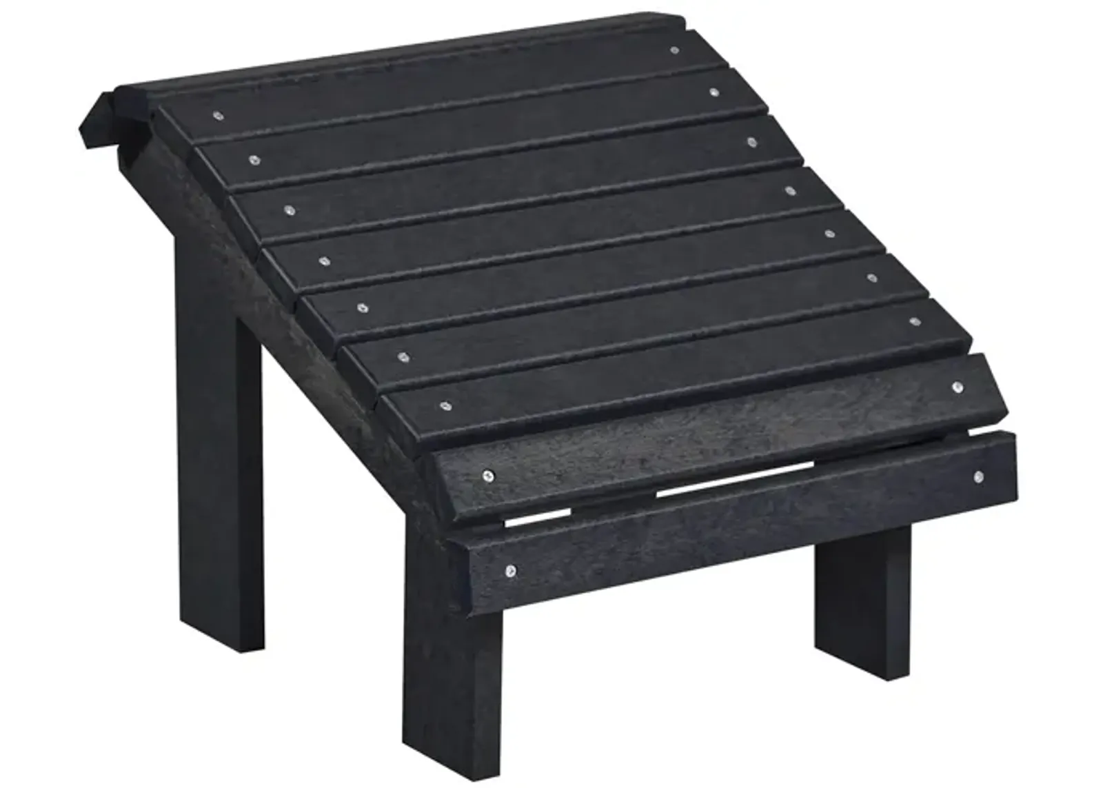 Generation Recycled Outdoor Premium Adirondack Footstool in Black by C.R. Plastic Products