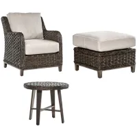 Grand Isle 3-pc.. Oudoor Living Outdoor Chair Set in Dark Carmel by South Sea Outdoor Living