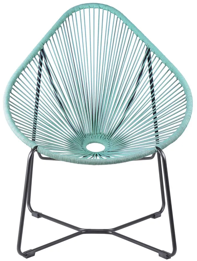 Acapulco Indoor Outdoor Steel Papasan Lounge Chair