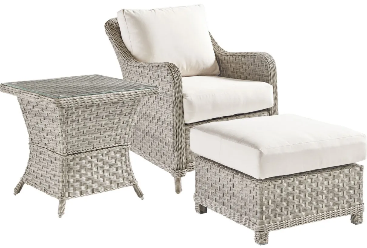 Mayfair 3-pc.. Oudoor Living Outdoor Chair Set in Pebble by South Sea Outdoor Living