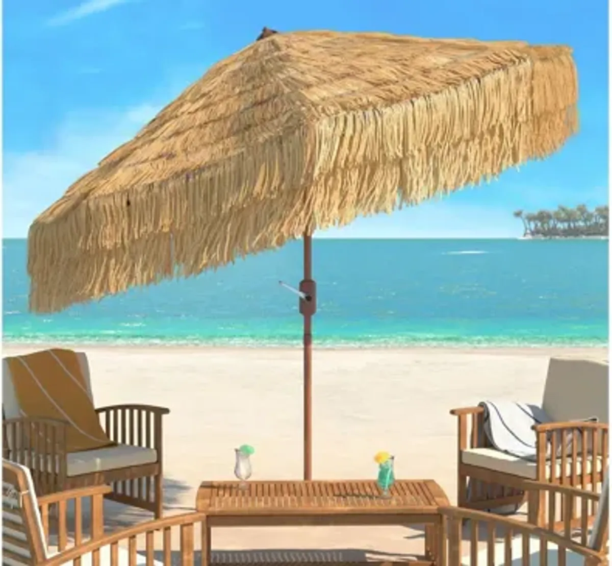 Tiki Outdoor Crank Umbrella