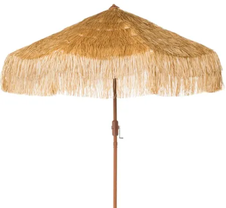 Tiki Outdoor Crank Umbrella in Rusty Orange by Safavieh
