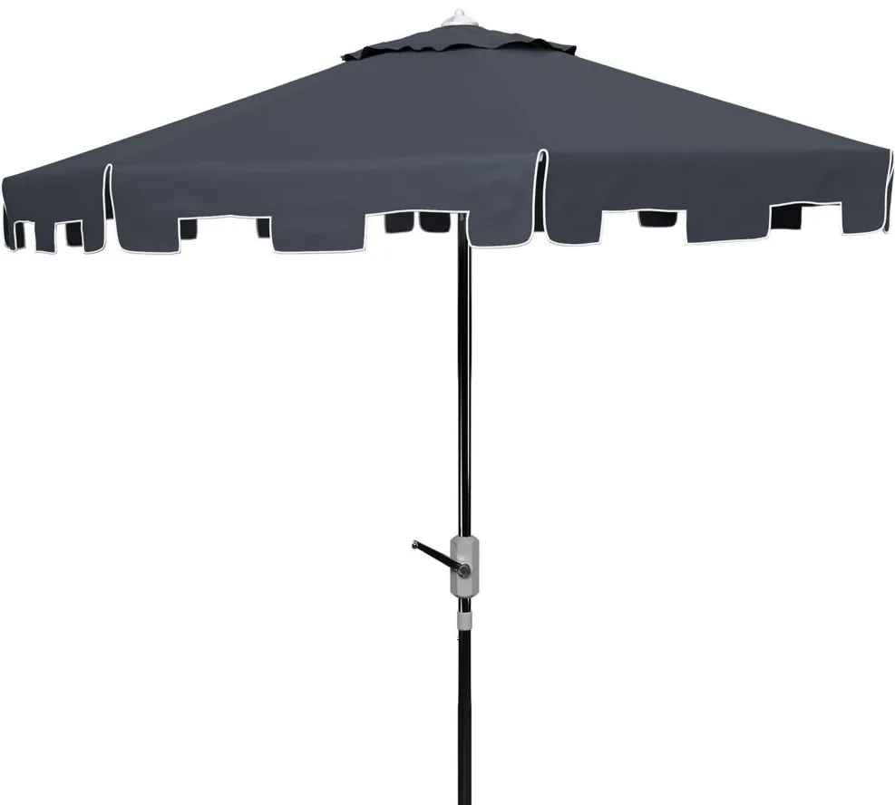 Zimmerman Outdoor Umbrella in Navy by Safavieh