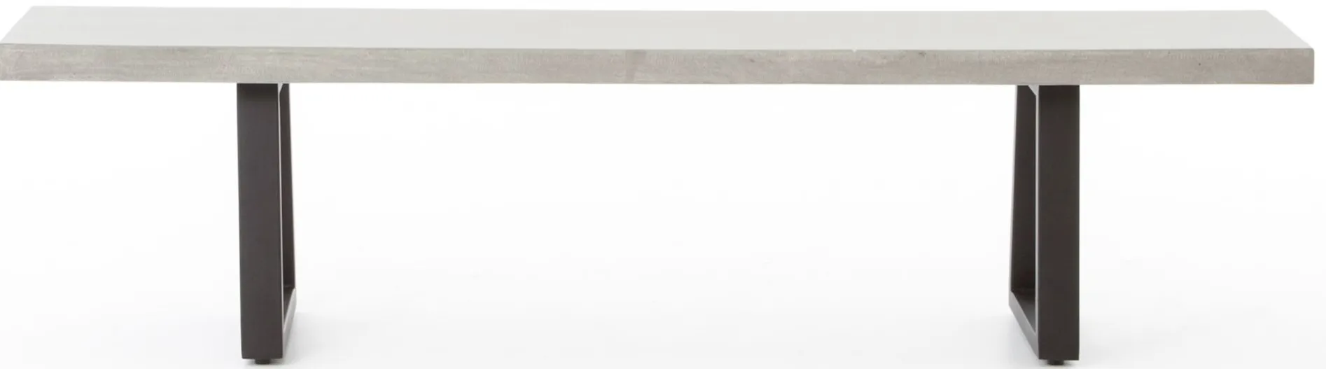 Blithe Outdoor Dining Bench in Light Gray by Four Hands