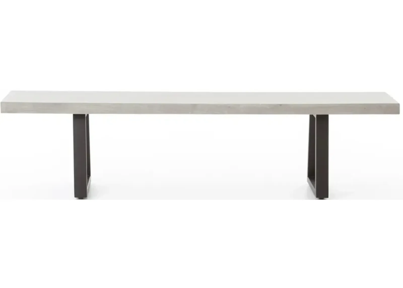 Blithe Outdoor Dining Bench in Light Gray by Four Hands