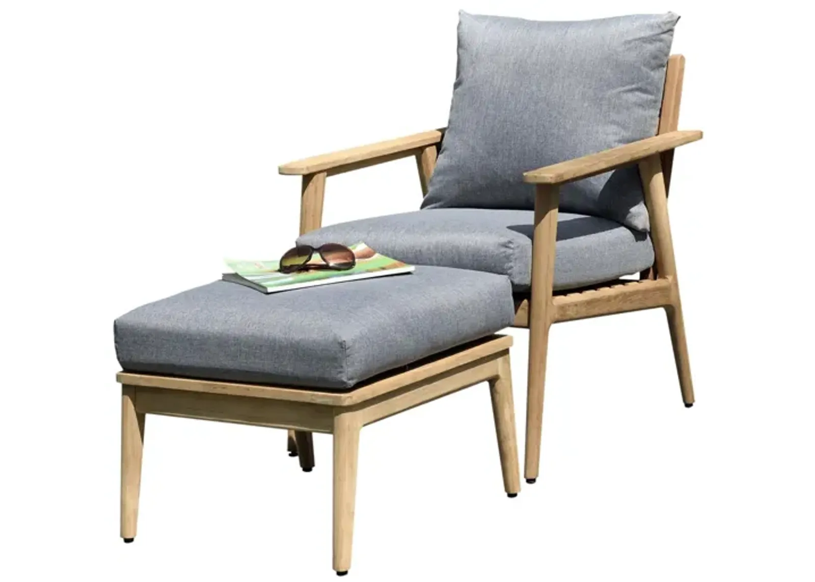 Rhodes Outdoor 2-Piece Seating Set in Sandstone by International Home Miami