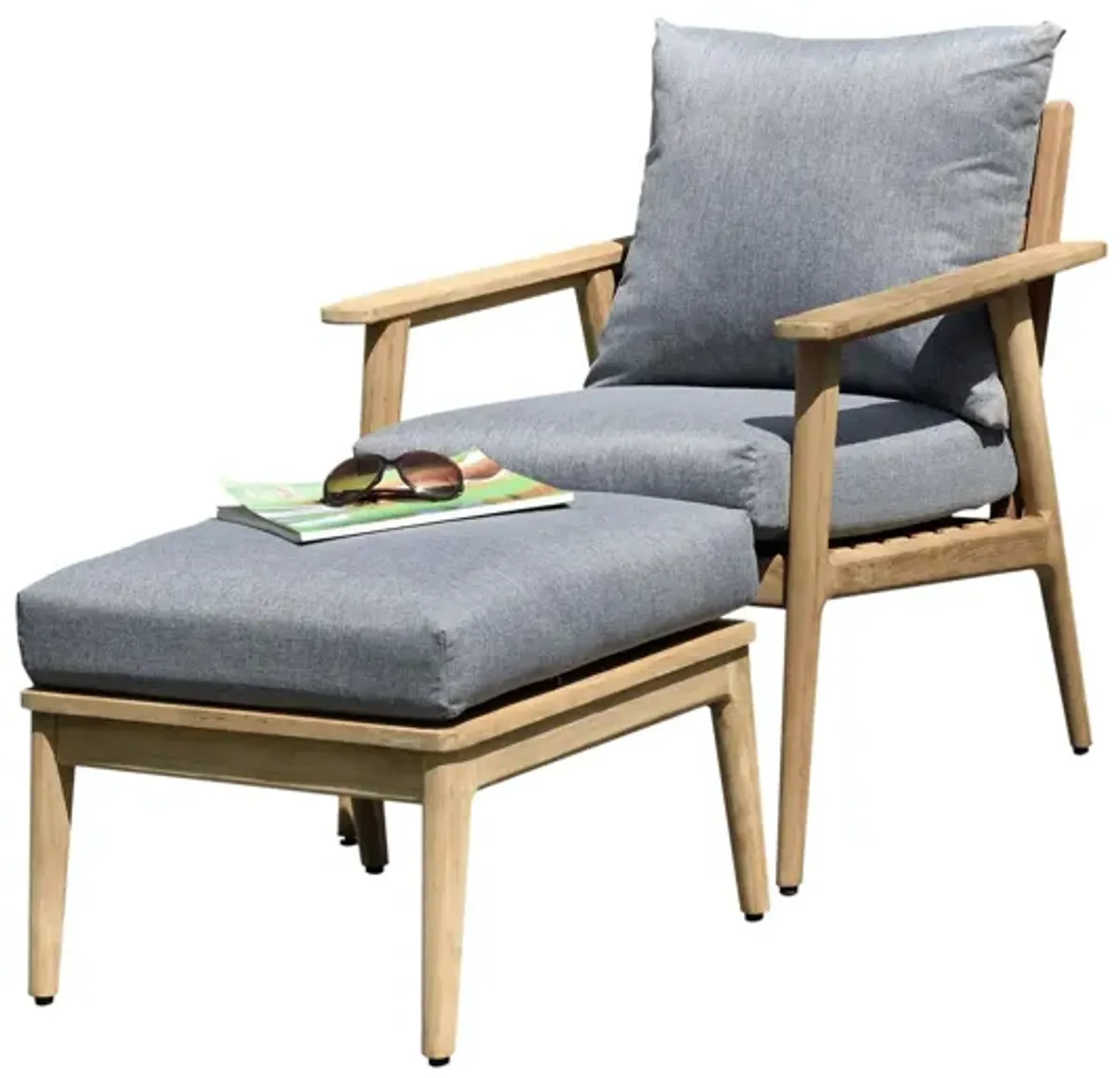 Rhodes Outdoor 2-Piece Seating Set in Sandstone by International Home Miami