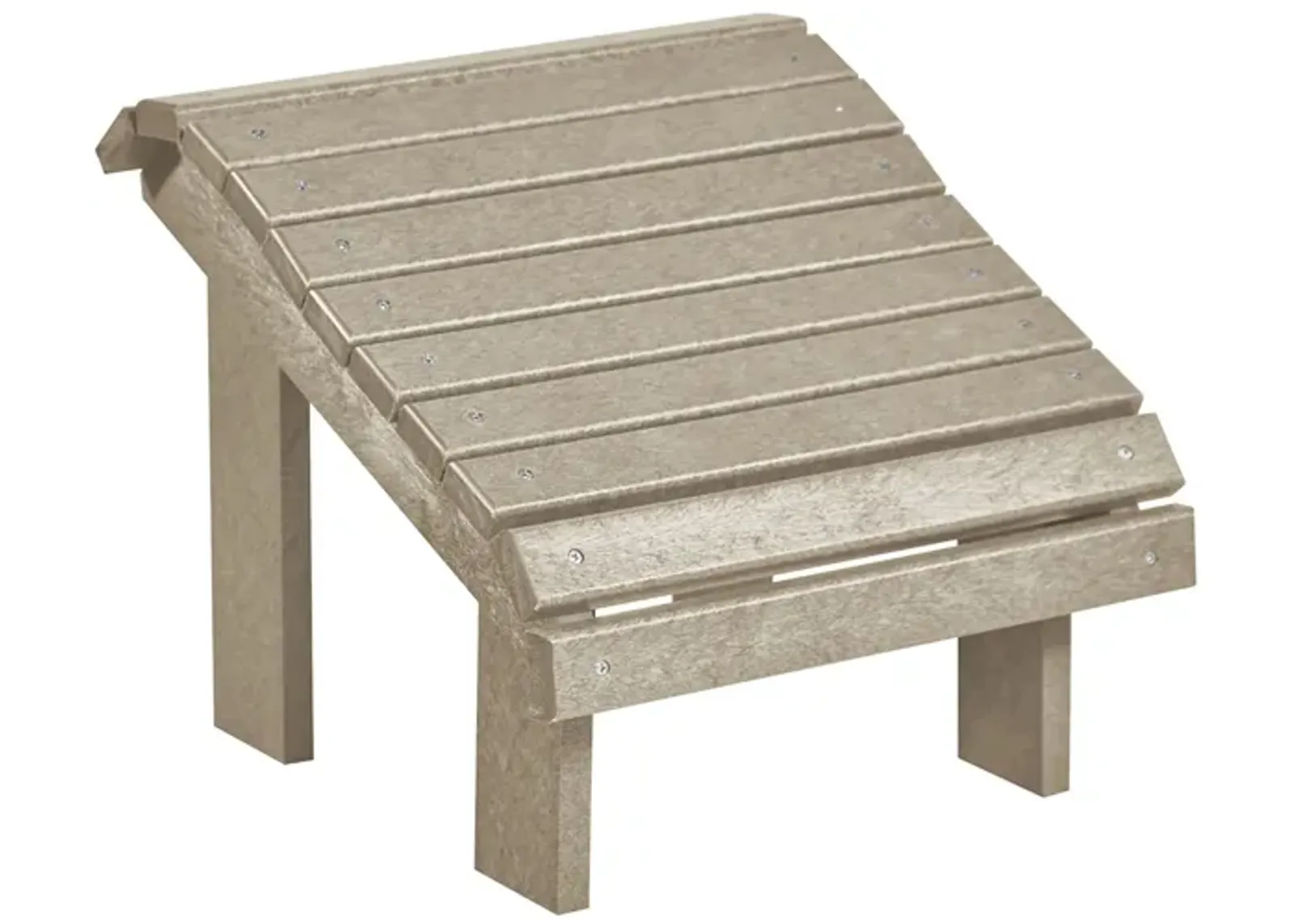 Generation Recycled Outdoor Premium Adirondack Footstool in Beige by C.R. Plastic Products